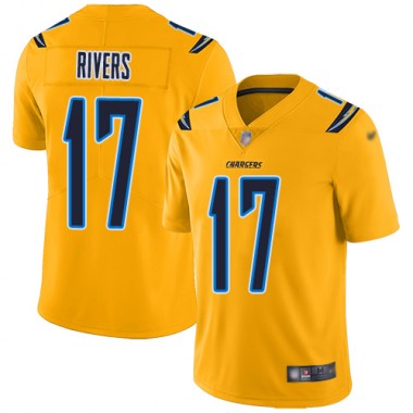 Los Angeles Chargers NFL Football Philip Rivers Gold Jersey Men Limited  #17 Inverted Legend->youth nfl jersey->Youth Jersey